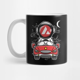 Astronaut Car Avalanche AVAX Coin To The Moon Crypto Token Cryptocurrency Wallet Birthday Gift For Men Women Kids Mug